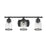 Livex Lawrenceville 3 Light Vanity Sconce, Black/Clear Seeded