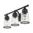 Livex Lawrenceville 3 Light Vanity Sconce, Black/Clear Seeded