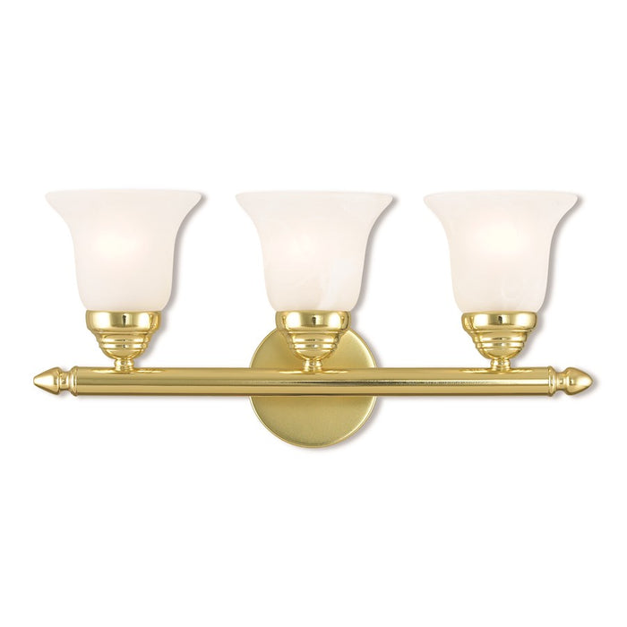 Livex Neptune Bath Vanity, Polished Brass/Alabaster