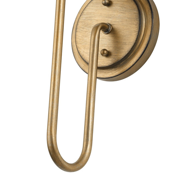 Livex Summervine 1Lt Single Sconce, Gold/Hand-Woven French Beige