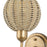 Livex Summervine 1Lt Single Sconce, Gold/Hand-Woven French Beige