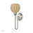 Livex Summervine 1Lt Single Sconce, Nickel/Hand-Woven French Beige - 13681-91