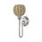 Livex Summervine 1Lt Single Sconce, Nickel/Hand-Woven French Beige