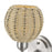 Livex Summervine 1Lt Single Sconce, Nickel/Hand-Woven French Beige