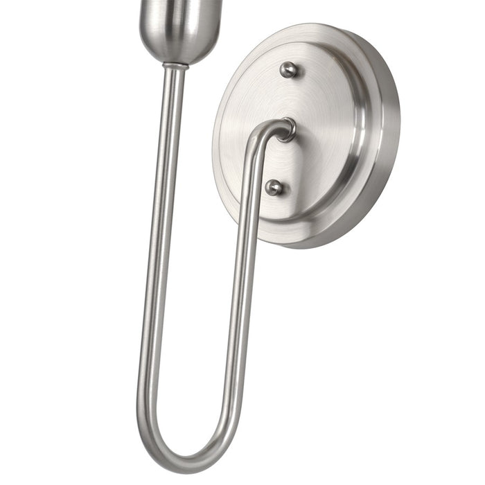 Livex Summervine 1Lt Single Sconce, Nickel/Hand-Woven French Beige