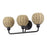 Livex Summervine 3Lt Vanity Sconce, Bronze/Hand-Woven French Beige