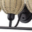 Livex Summervine 3Lt Vanity Sconce, Bronze/Hand-Woven French Beige