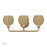 Livex Summervine 3Lt Vanity Sconce, Gold/Hand-Woven French Beige - 13683-48