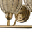Livex Summervine 3Lt Vanity Sconce, Gold/Hand-Woven French Beige