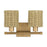 Livex Weavington 2Lt Vanity Sconce, Gold/Hand-Woven Rustic Walnut