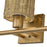 Livex Weavington 3Lt Vanity Sconce, Gold/Hand-Woven Rustic Walnut