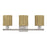 Livex Weavington 3Lt Vanity Sconce, Nickel/Hand-Woven Rustic Walnut
