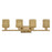 Livex Weavington 4Lt Large Vanity Sconce, Gold/Rustic Walnut