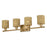 Livex Weavington 4Lt Large Vanity Sconce, Gold/Rustic Walnut
