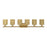 Livex Weavington 6Lt Extra Large Vanity Sconce, Gold/Rustic Walnut