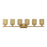 Livex Weavington 6Lt Extra Large Vanity Sconce, Gold/Rustic Walnut