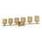 Livex Weavington 6Lt Extra Large Vanity Sconce, Gold/Rustic Walnut