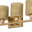 Livex Weavington 6Lt Extra Large Vanity Sconce, Gold/Rustic Walnut