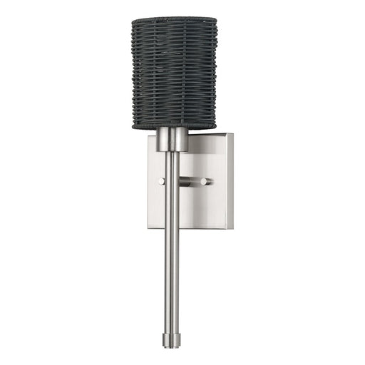 Livex Weavington 1Lt Single ADA Sconce, Nickel/Charred Gray
