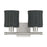 Livex Weavington 2Lt Vanity Sconce, Nickel/Hand-Woven Charred Gray