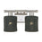 Livex Weavington 2Lt Vanity Sconce, Nickel/Hand-Woven Charred Gray