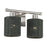 Livex Weavington 2Lt Vanity Sconce, Nickel/Hand-Woven Charred Gray