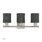 Livex Weavington 3Lt Vanity Sconce, Nickel/Hand-Woven Charred Gray - 13718-91