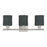 Livex Weavington 3Lt Vanity Sconce, Nickel/Hand-Woven Charred Gray