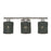 Livex Weavington 3Lt Vanity Sconce, Nickel/Hand-Woven Charred Gray