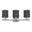 Livex Weavington 3Lt Vanity Sconce, Nickel/Hand-Woven Charred Gray