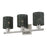 Livex Weavington 3Lt Vanity Sconce, Nickel/Hand-Woven Charred Gray