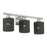Livex Weavington 3Lt Vanity Sconce, Nickel/Hand-Woven Charred Gray