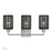 Livex Twinewell 3Lt Vanity Sconce, Nickel/Black On Top of Clear Glass - 14043-91