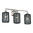 Livex Twinewell 3Lt Vanity Sconce, Nickel/Black On Top of Clear Glass