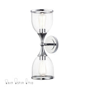 Livex Ashridge 2Lt Vanity Sconce, Polished Chrome/Clear - 14132-05