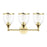 Livex Ashridge 3Lt Vanity Sconce, Polished Brass/Clear