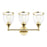 Livex Ashridge 3Lt Vanity Sconce, Polished Brass/Clear
