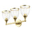Livex Ashridge 3Lt Vanity Sconce, Polished Brass/Clear