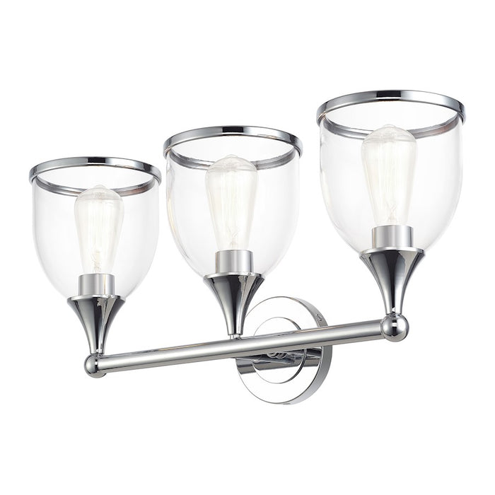 Livex Ashridge 3Lt Vanity Sconce, Polished Chrome/Clear