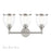 Livex Ashridge 3Lt Vanity Sconce, Brushed Nickel/Clear - 14133-91
