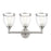 Livex Ashridge 3Lt Vanity Sconce, Brushed Nickel/Clear
