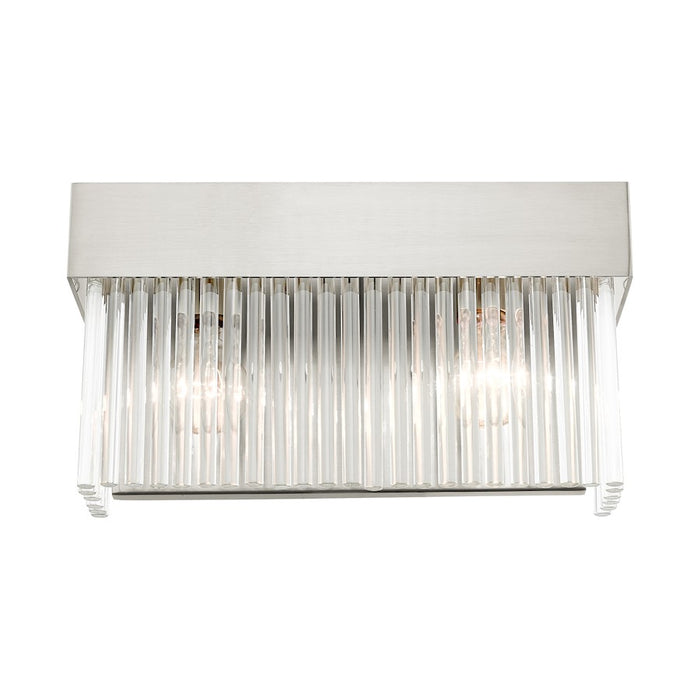 Livex Norwich Sconce, Drum Shade/Crystal Rods