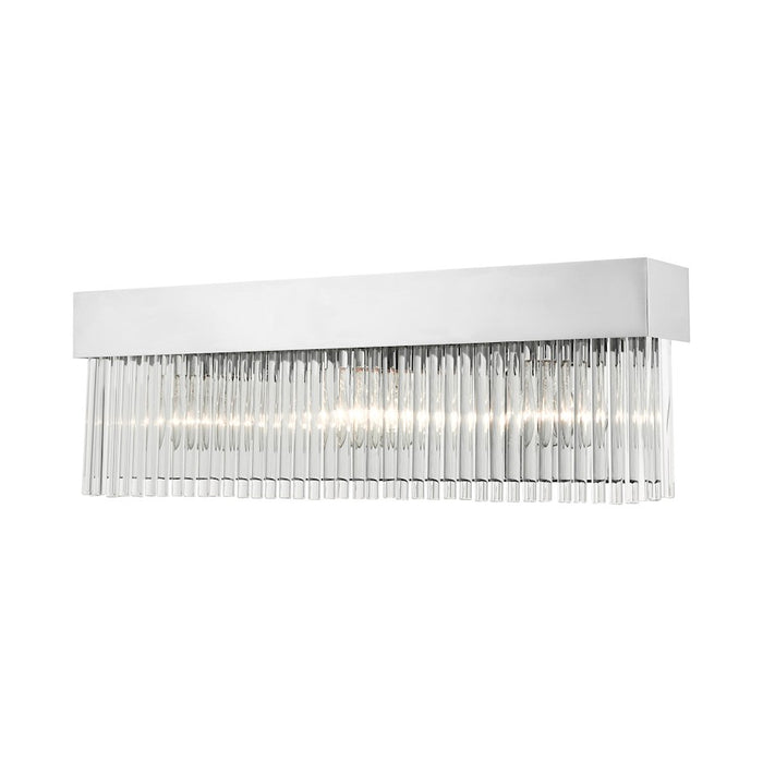 Livex Norwich Sconce, Drum Shade/Crystal Rods