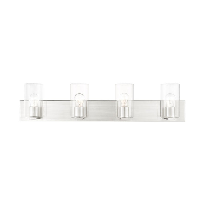 Livex Zurich Vanity Sconce, Clear Glass