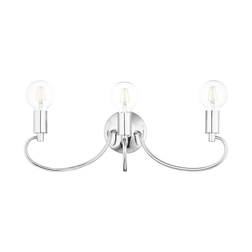 Livex Bari 3 Light Vanity Sconce, Polished Chrome