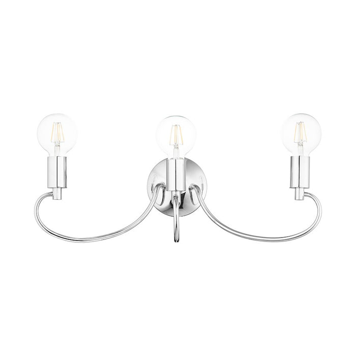 Livex Bari 3 Light Vanity Sconce, Polished Chrome