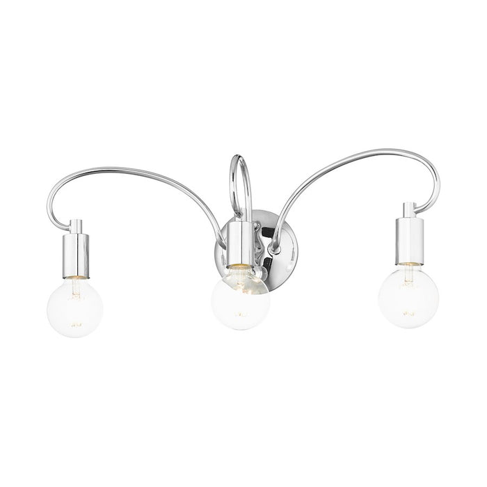 Livex Bari 3 Light Vanity Sconce, Polished Chrome