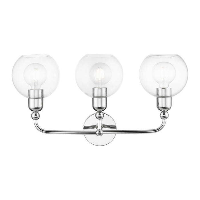 Livex Downtown 3 Light Sphere Vanity Sconce