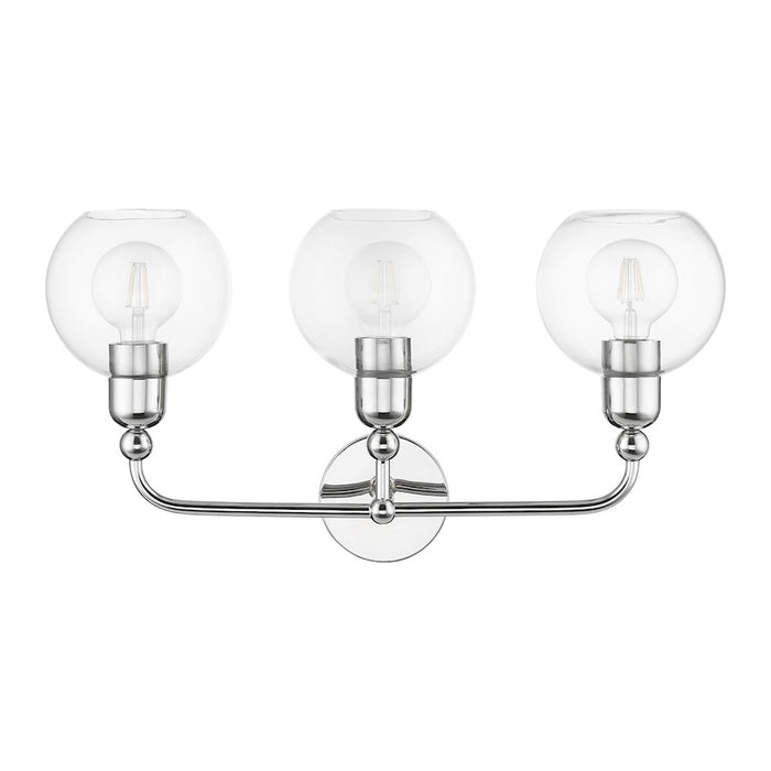 Livex Downtown 3 Light Sphere Vanity Sconce