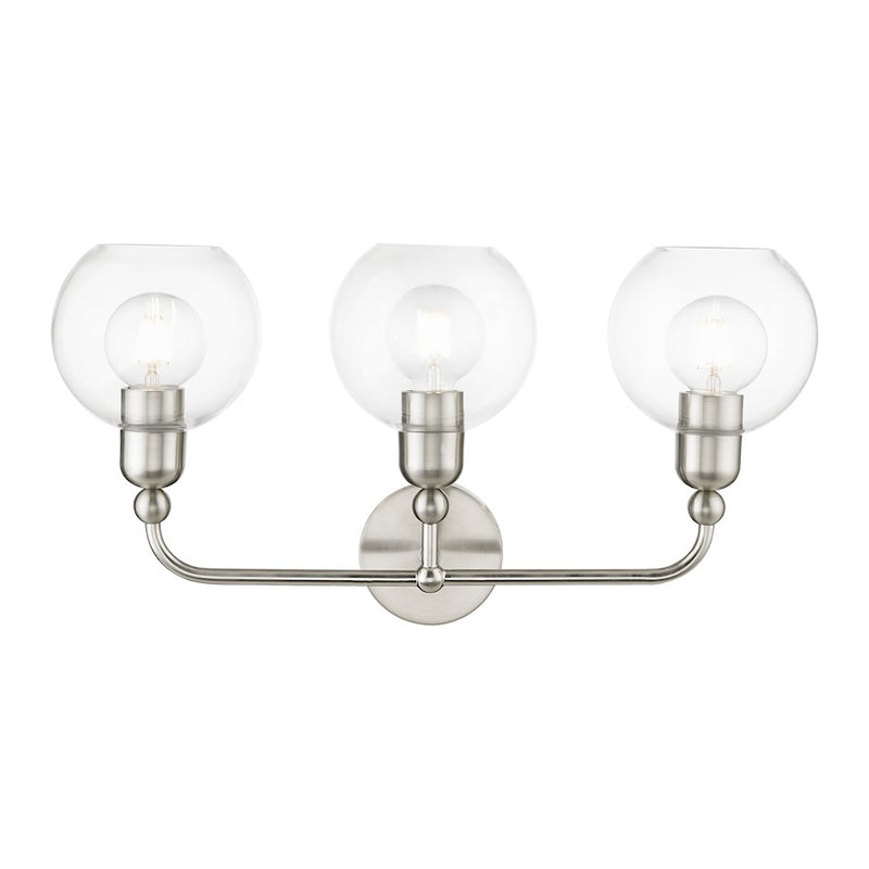 Livex Downtown 3 Light Sphere Vanity Sconce